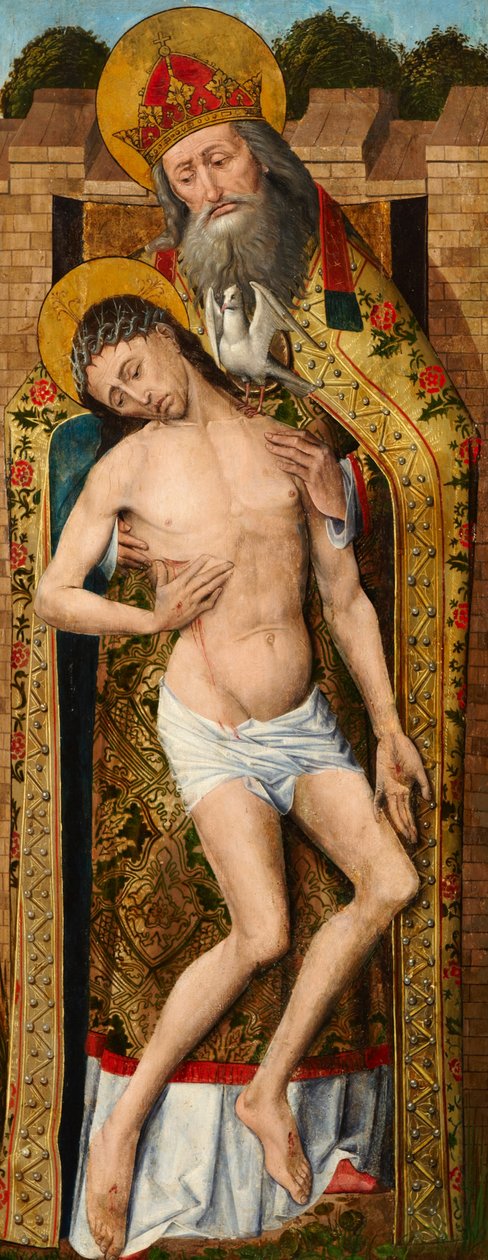 圣三一，韦斯顿三联画的外部面板，c.1480 作者 罗吉尔·范·德·韦登