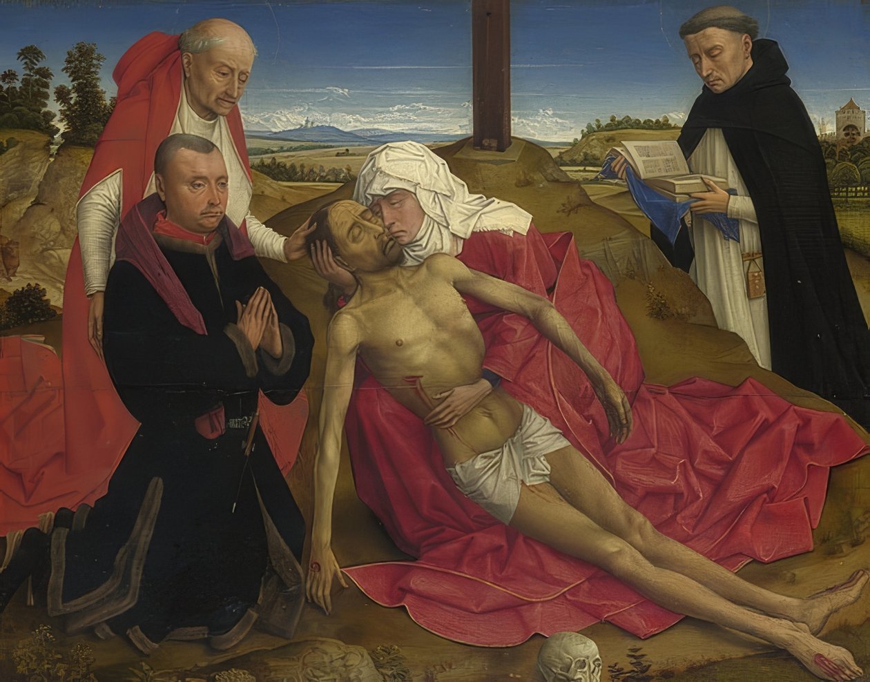 Pietà。约于1465年 作者 罗吉尔·范·德·韦登