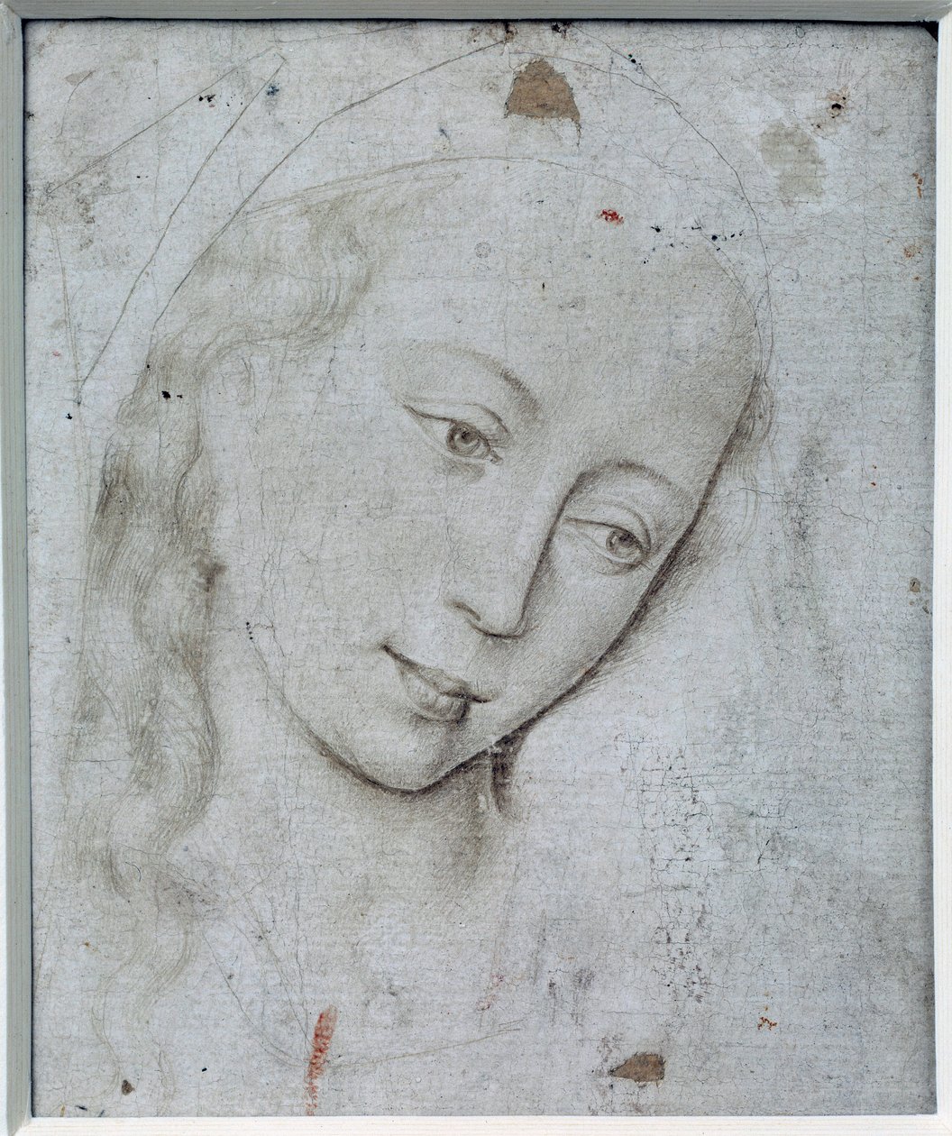 处女的头。罗吉尔（Rogier）-范-德-韦登（1400-1464）的绘画作品， Ec.弗兰姆。 作者 罗吉尔·范·德·韦登