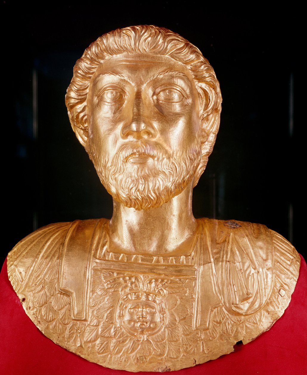 Marcus Aurelius的半身像（公元121-180）（金） 作者 小说