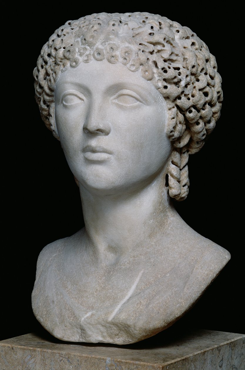 一个罗马女人的半身像，可能是Poppaea Augusta，公元55-60（大理石） 作者 小说