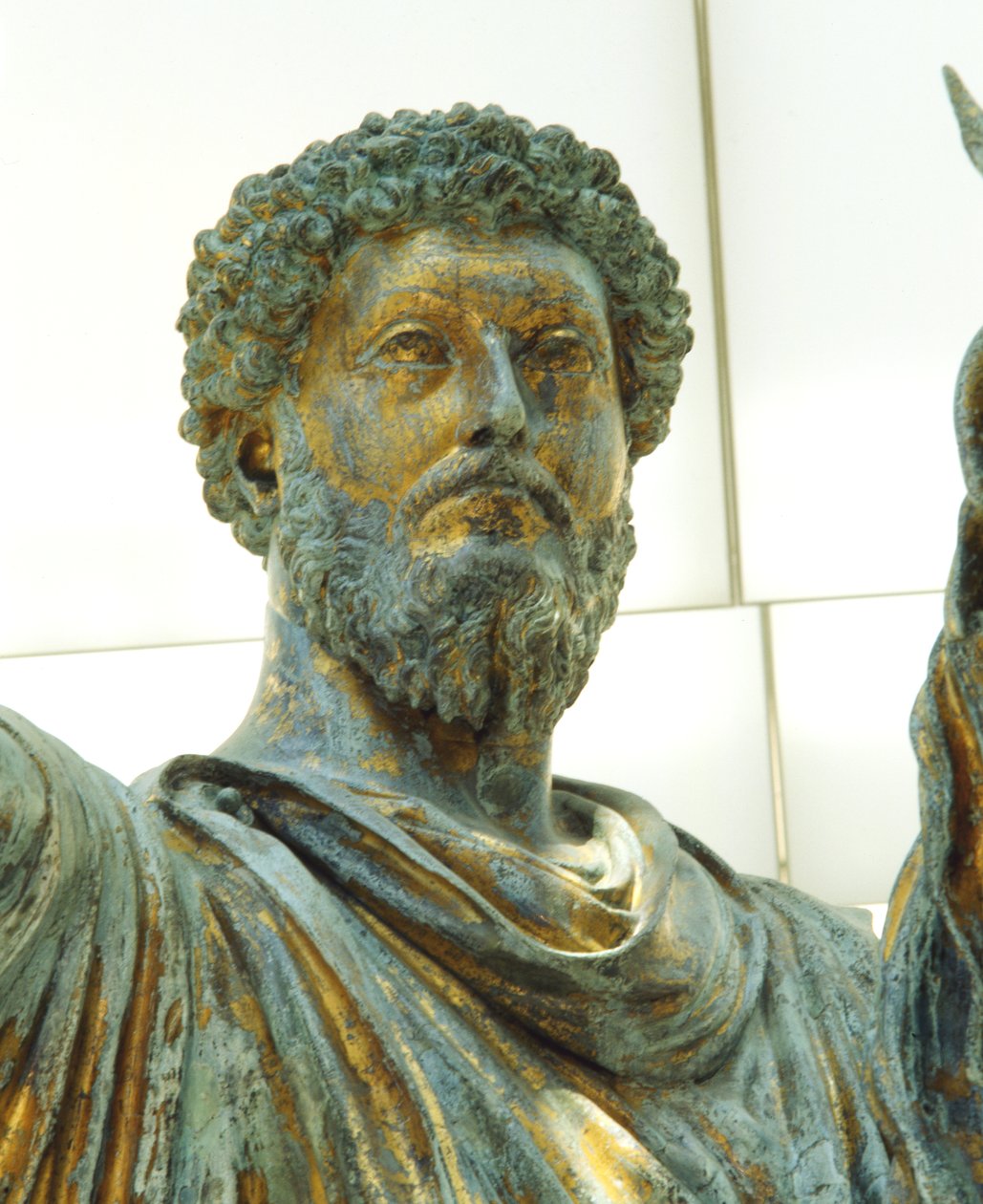 Marcus Aurelius（青铜）骑马雕像的细节 作者 小说