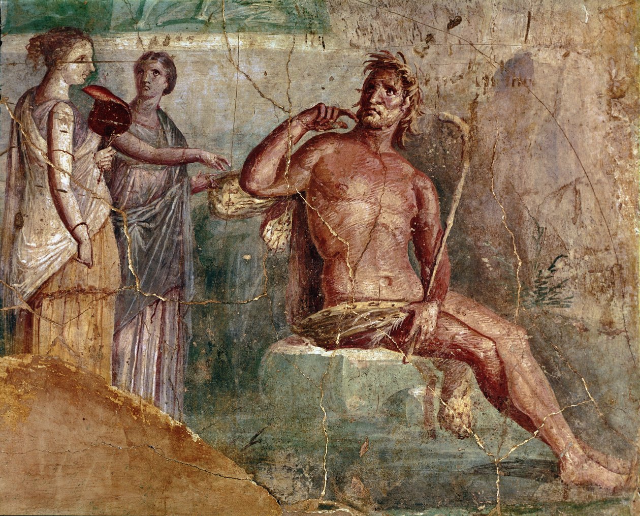 Galatea，带风扇，Polyphemus，来自庞贝，公元60  -  80年 作者 小说