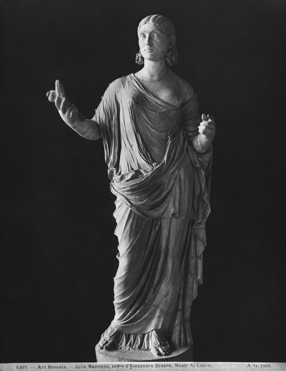Julia Mamaea（公元180-235）皇帝西弗勒斯亚历山大（公元205-235）c.230（大理石）的母亲 作者 小说