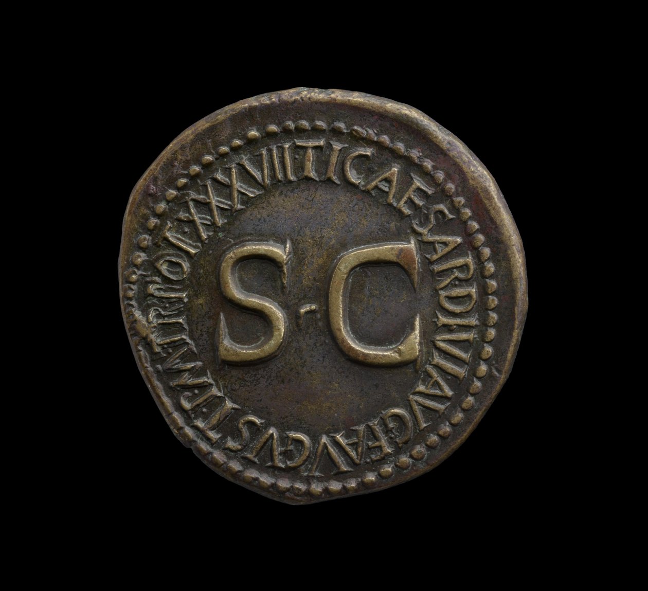 来自罗马的罗马帝国硬币，公元35-36（orichalcum brass） 作者 小说