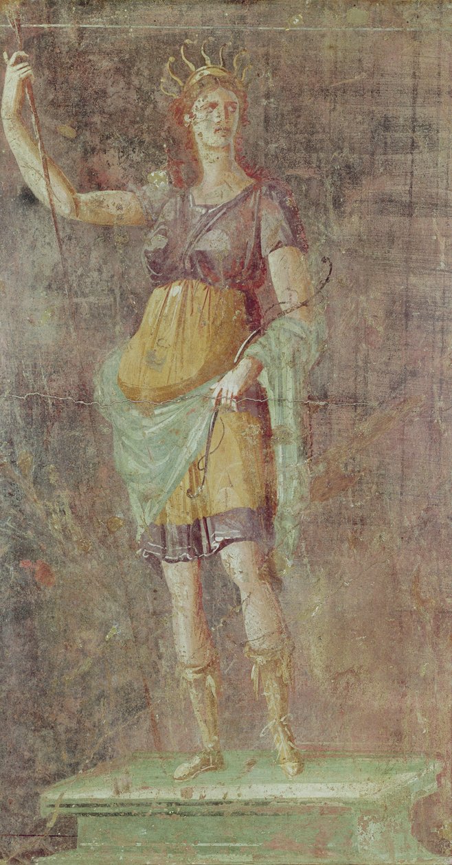 戴安娜雕像，来自庞贝城，c.50-59 作者 小说