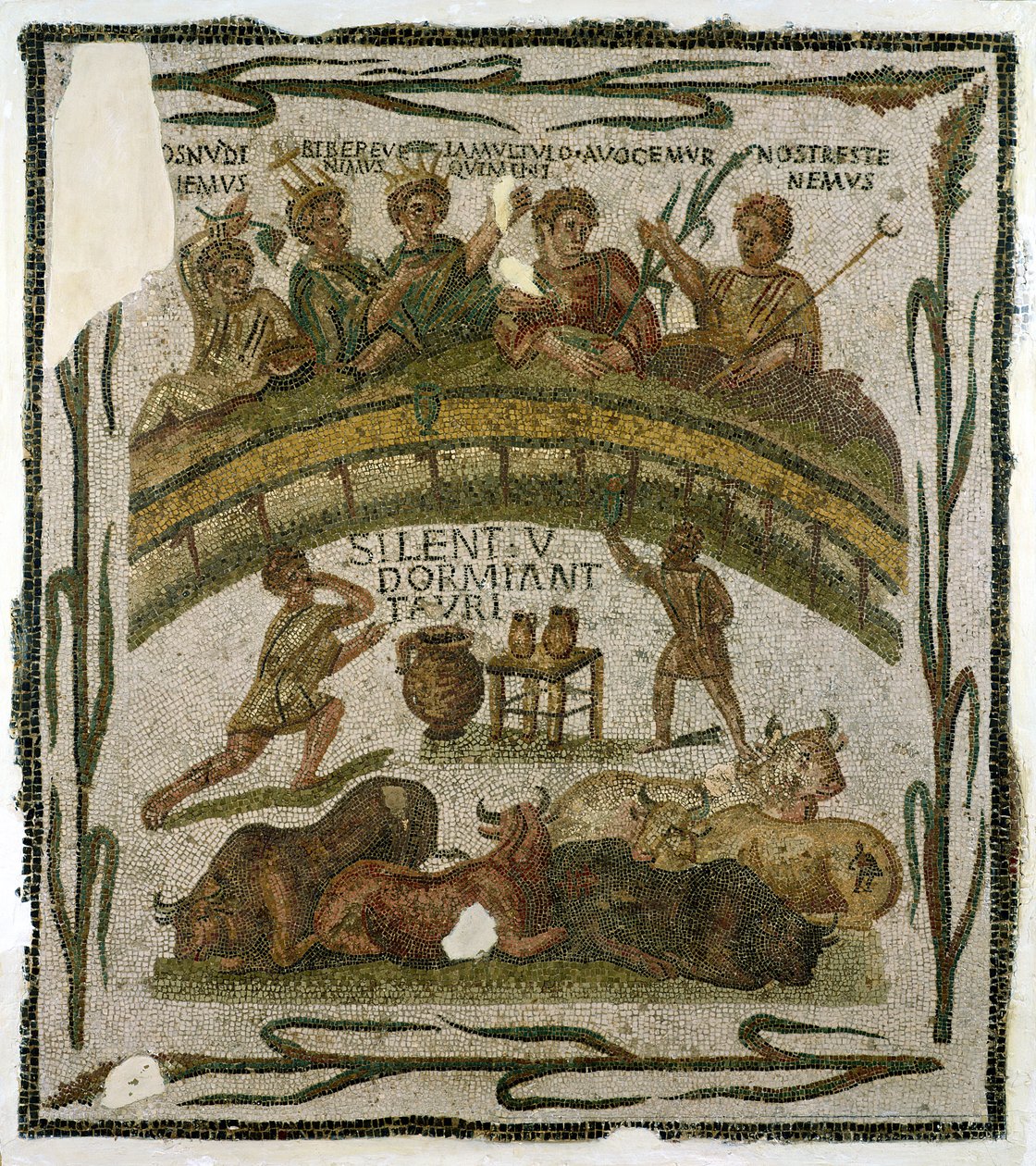 服装宴会，来自El-Jem（古代Thysdrus）c.200-220（马赛克） 作者 小说