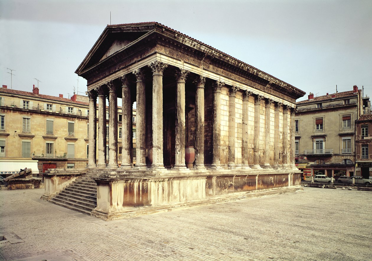 观点的Maison Carree，c.19 BC 作者 小说