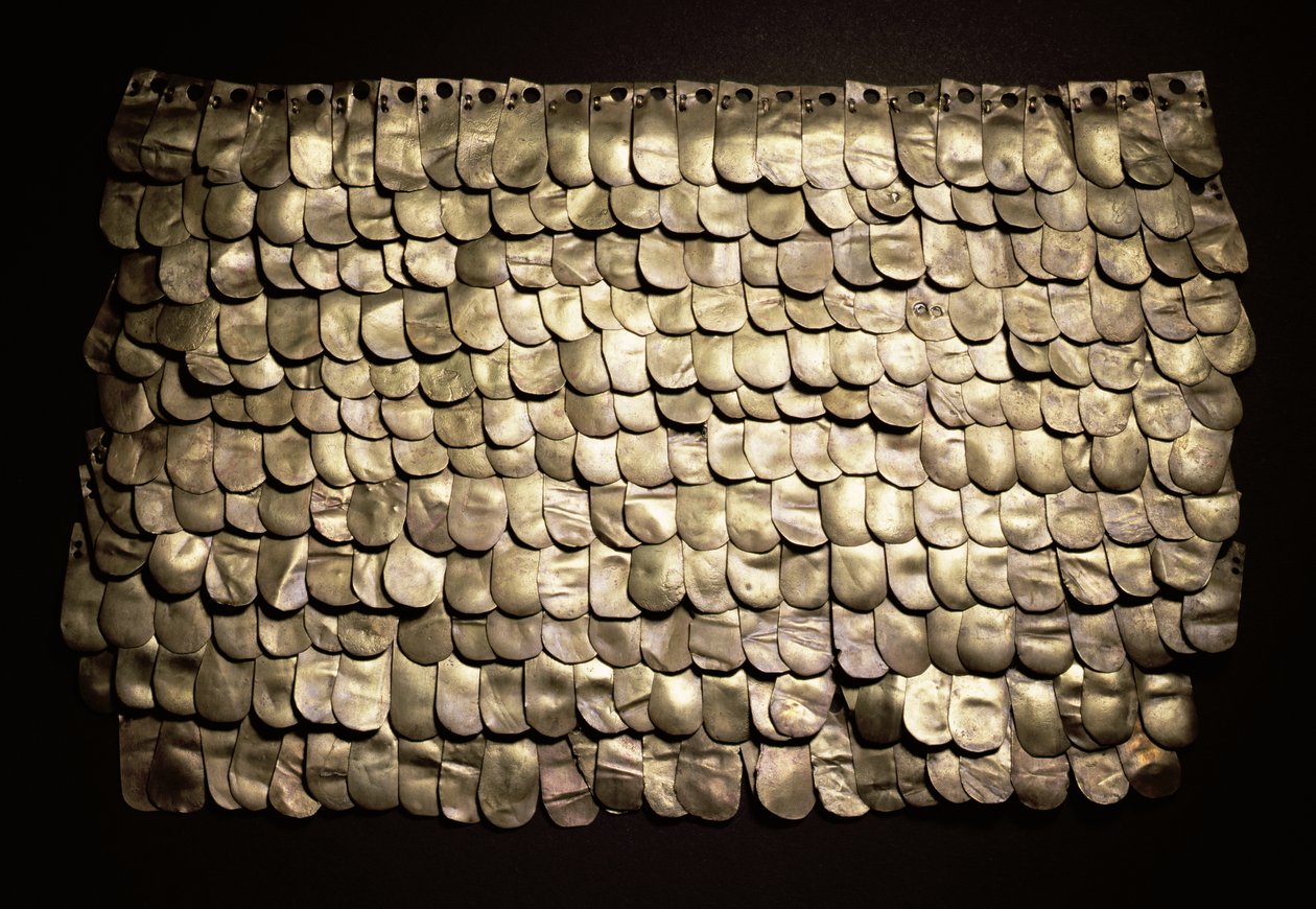 鳞片盔甲，来自纽斯特德的罗马遗址，梅尔罗斯（铜合金） 作者 罗马罗马