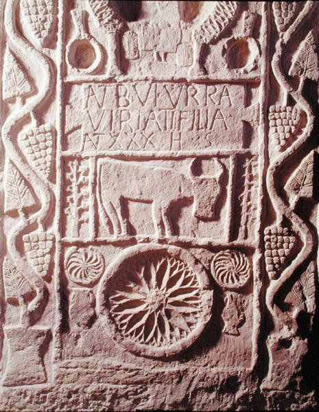 Buturra的Stela，Viriathus的女儿（公元前180-139）西班牙卢西塔尼亚人的酋长 作者 罗马罗马
