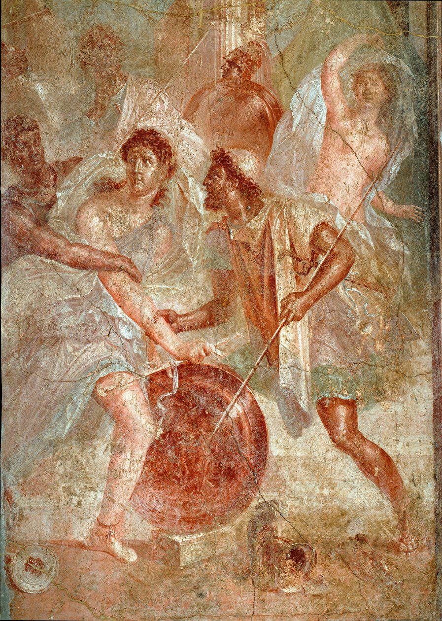 Achilles, disguise in women, is recognized by Ulysses among the daughters of Lycomede a Scyros Fresco of Pompei. 1st century AD. Dim. 145,5x137,5 cm Naples, national archeological museum - Roman Art. Violent struggle between the people of Pompeii and Nocer 作者 小说