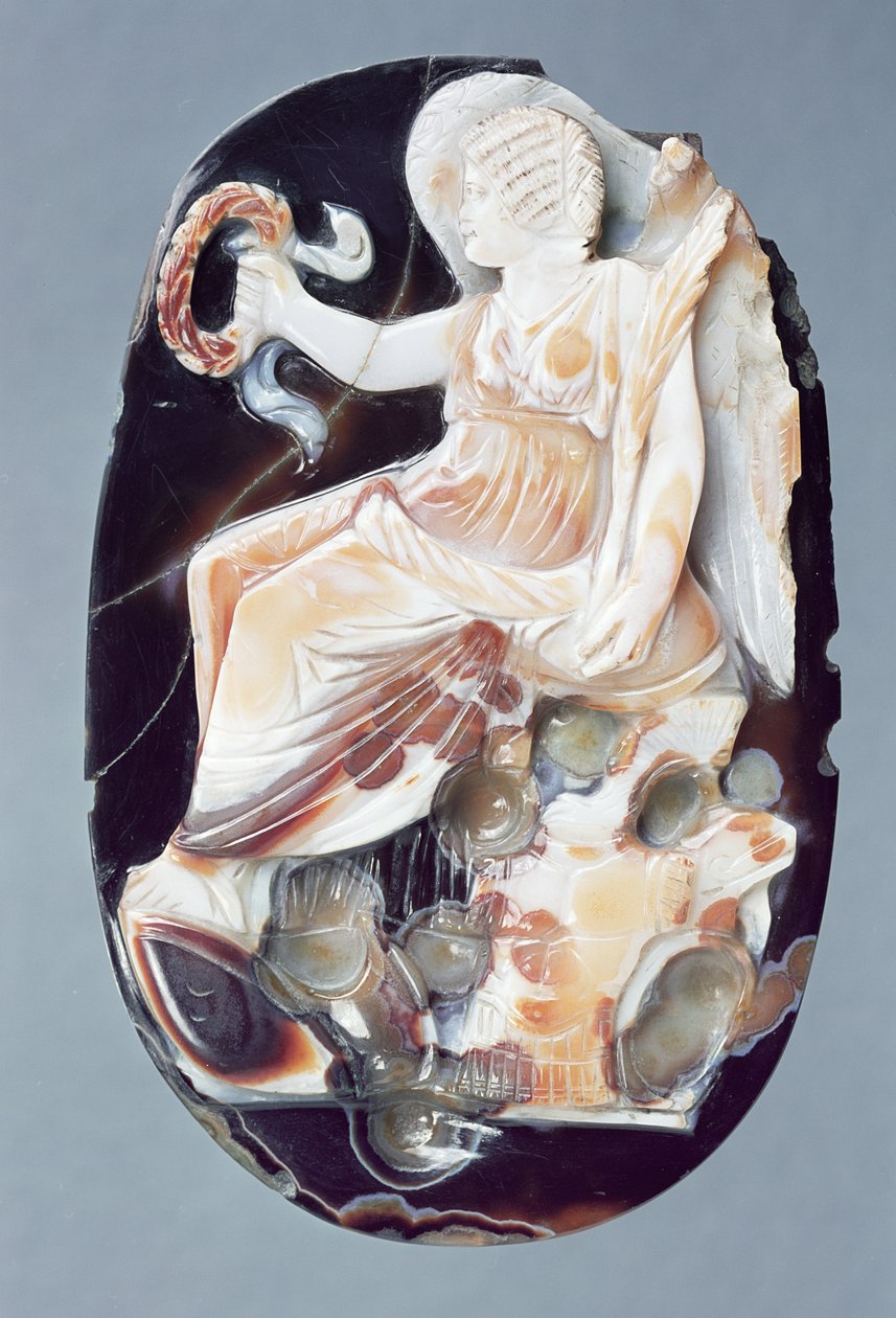 Cameo描绘Julia Domna为胜利，公元200年（sardonyx） 作者 小说