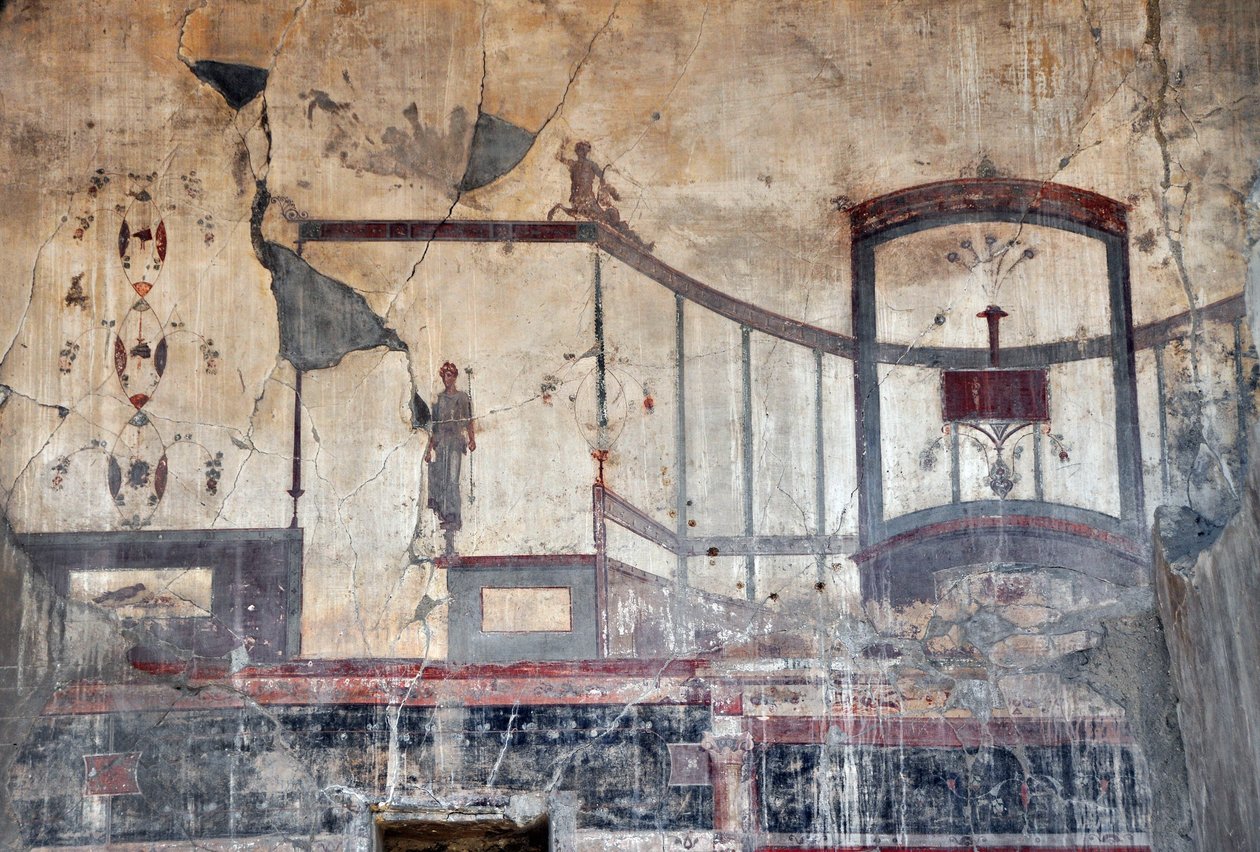 罗马壁画细部，赫库兰尼姆（壁画） 作者 小说