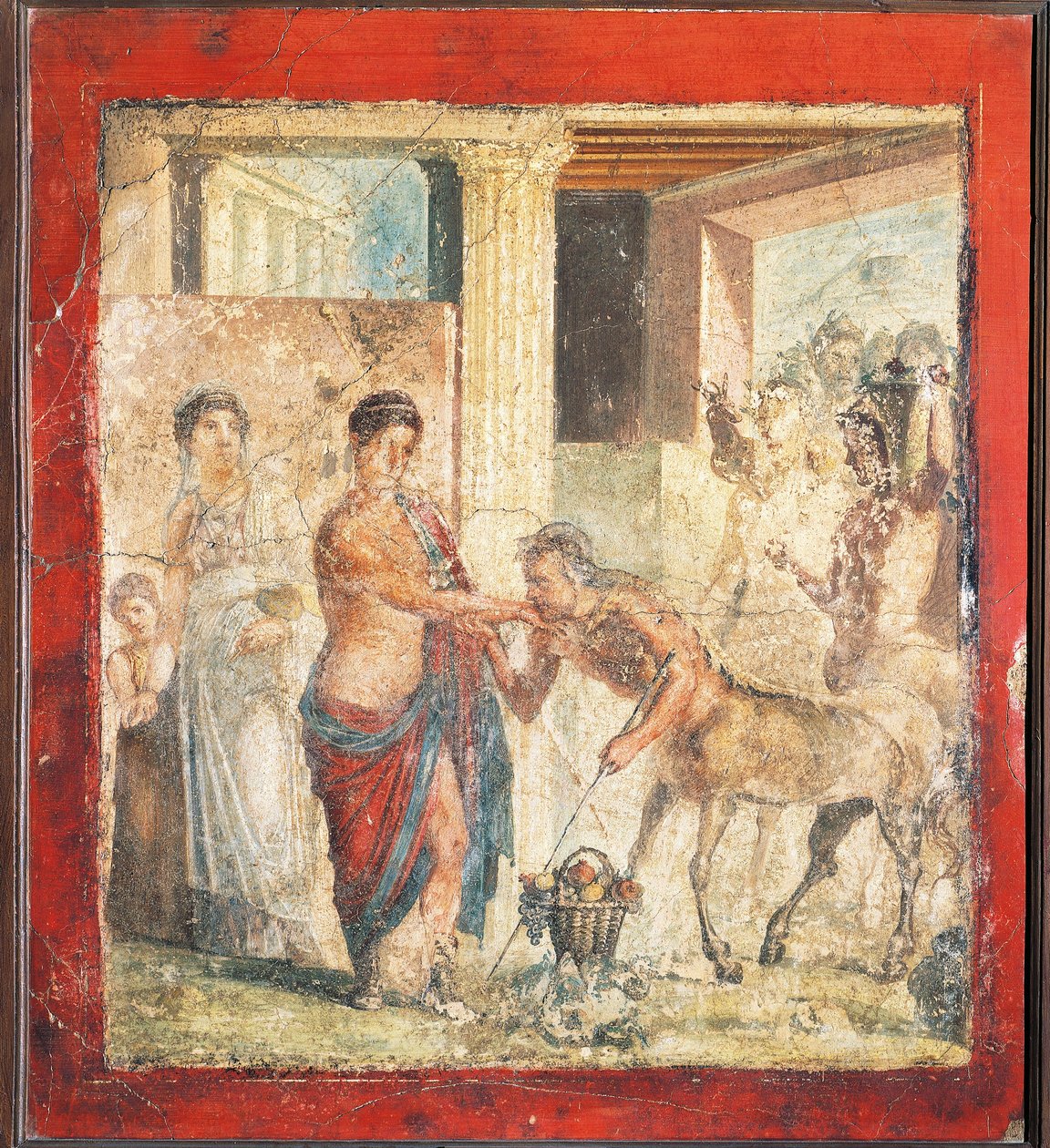 意大利庞贝城 Pirithous 和 Hippodamia 婚礼上描绘半人马的壁画 作者 小说