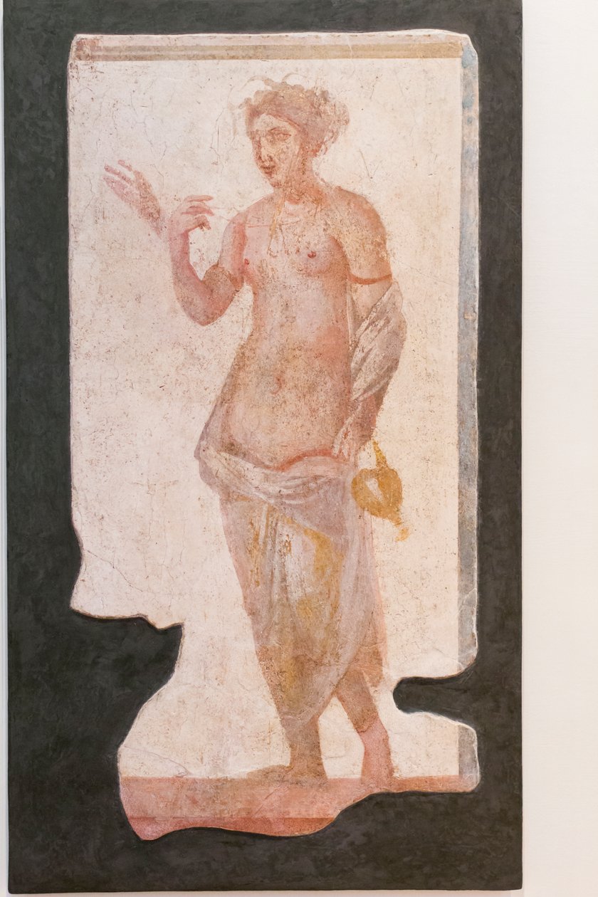 拿着盒子的女孩，Pallavicini Rospigliosi 收藏，公元 200 年左右，编号 103420（壁画） 作者 小说