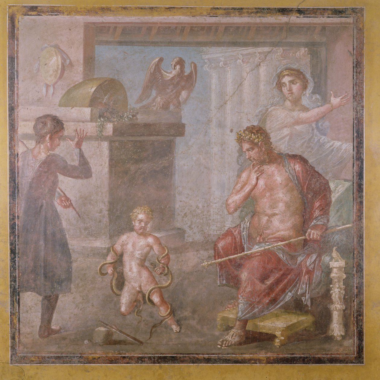 赫拉克勒斯小时候扼杀蛇，Casa dei Vettii，公元50-79 作者 小说