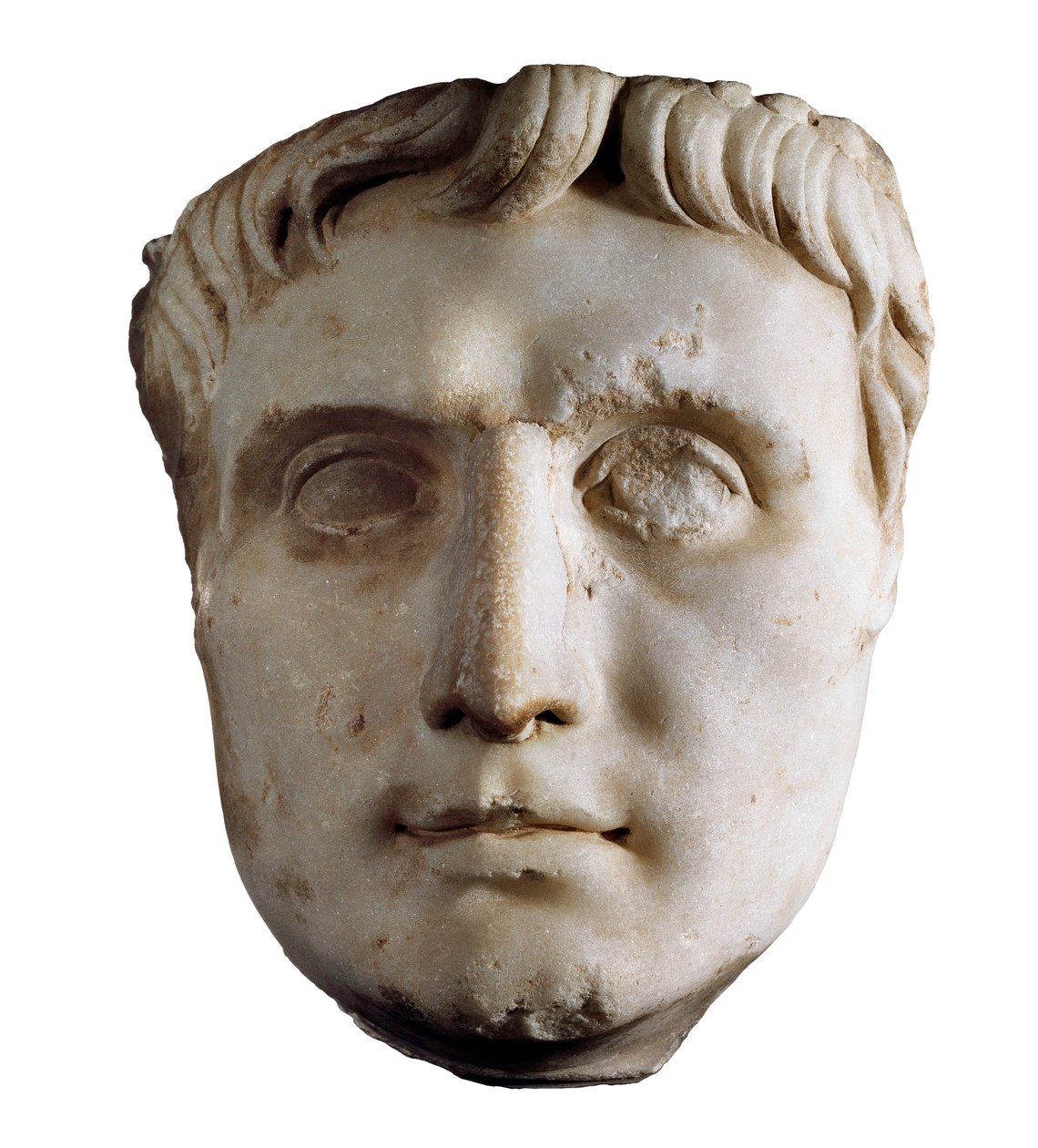 奥古斯都皇帝面具（Caius Julius Caesar Octavianus Augustus），公元前 63 年 - 公元 14 年（大理石雕塑） 作者 小说