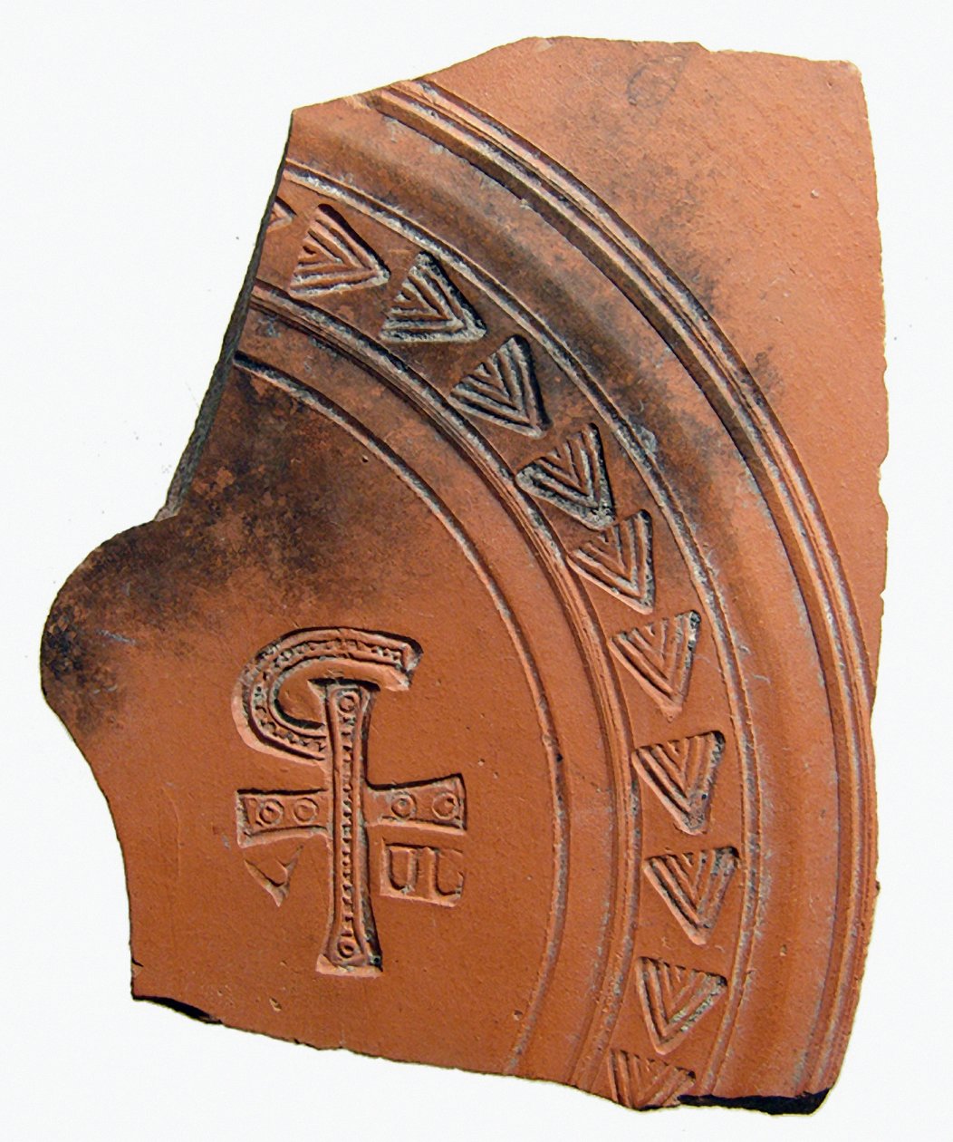 陶器与字母组合，缩写为公元4世纪北非耶稣基督的名字 作者 小说