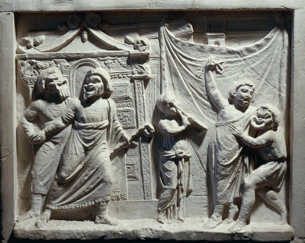 喜剧《安德里亚》中戏剧场景的浮雕，Publius Terentius Afer（浮雕） 作者 小说