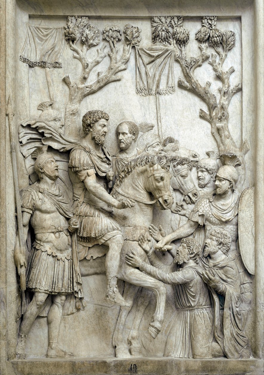 Roman Emperor Marcus Aurelius pardons the defeated enemies, c.176-180 (Marble relief) 作者 小说
