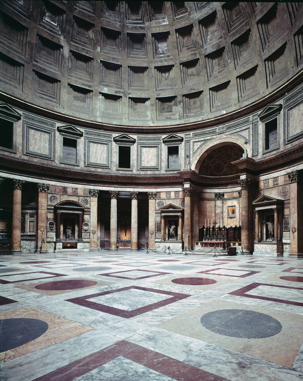 罗马艺术。万神殿内部景观，建于Marcus Vipsanius Agrippa时期 作者 小说