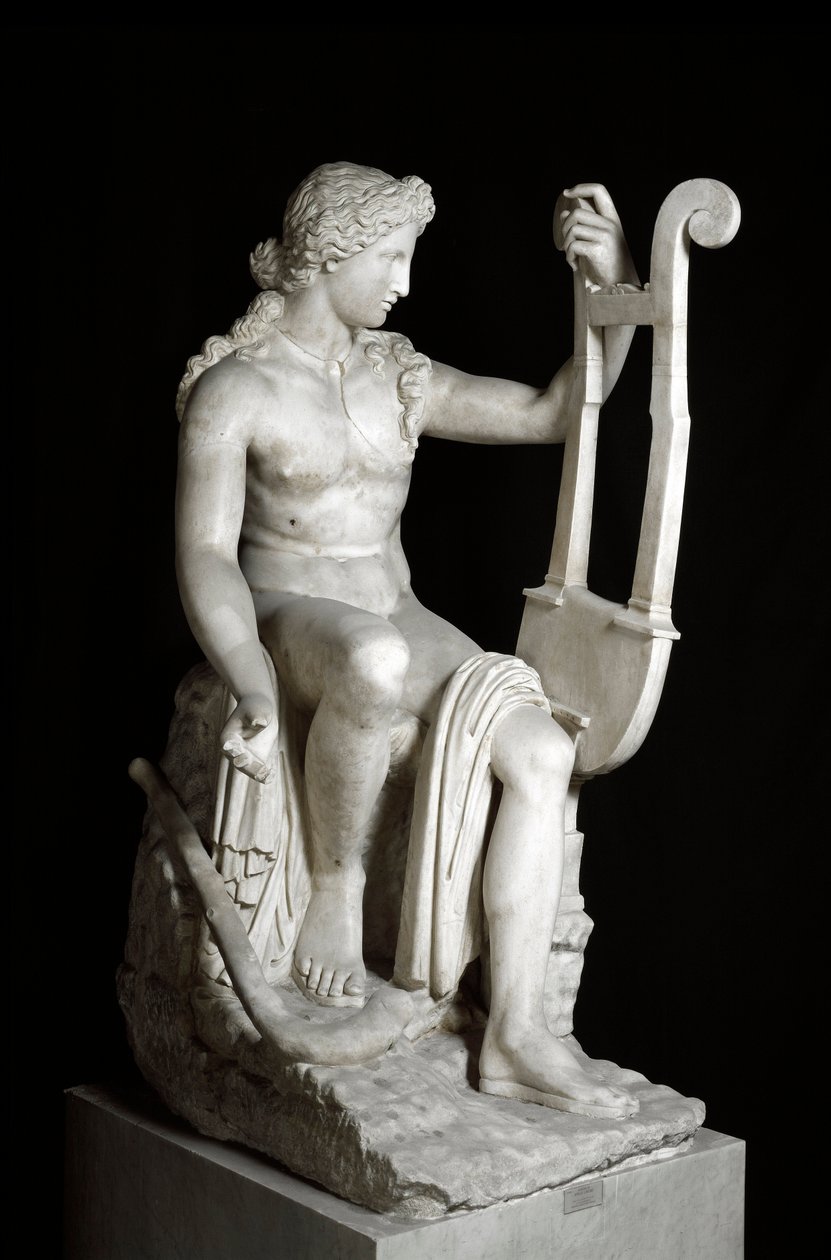 The Apollo Lyricine or Apollo holding a lyre Roman marble sculpture after the Greek original. 3rd century BC. Rome, Museo Nazionale Romano (Palazzo Massimo alle Terme) 作者 小说