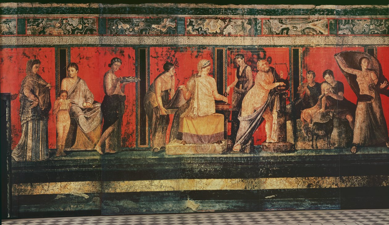 神秘大厅，庞贝城，79AD（壁画） 作者 小说