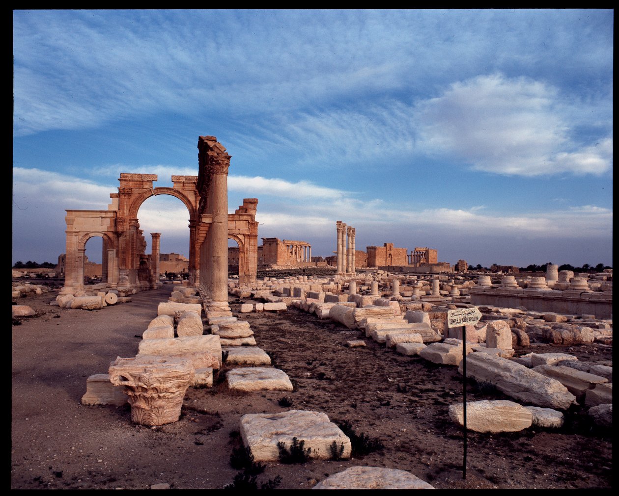 View of the great colonnade and the monumental arch (early 3rd century AD) Photography 作者 小说