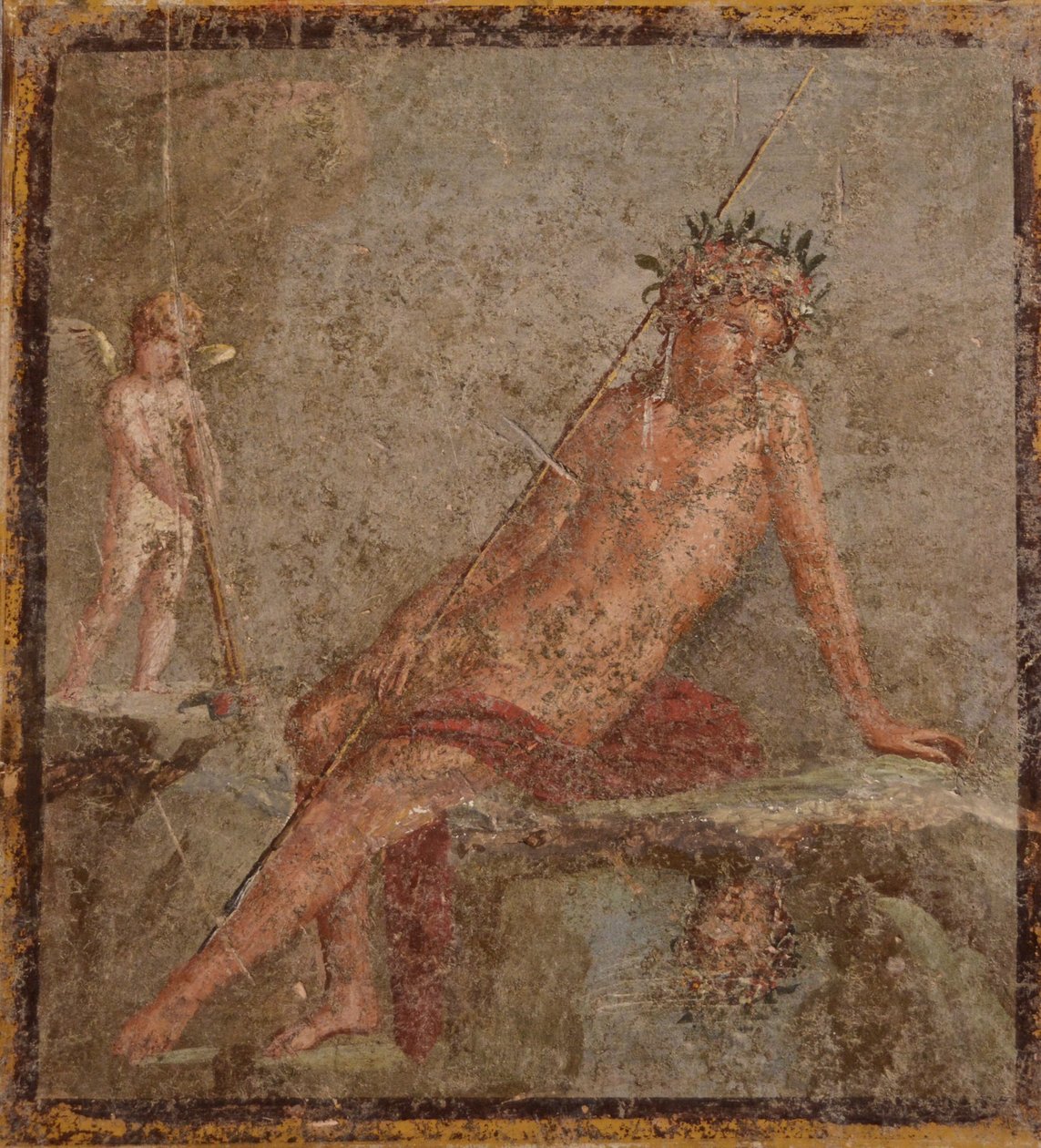 Narcissus, 1st H. 1st cen.AD. 作者 罗马庞贝壁画。
