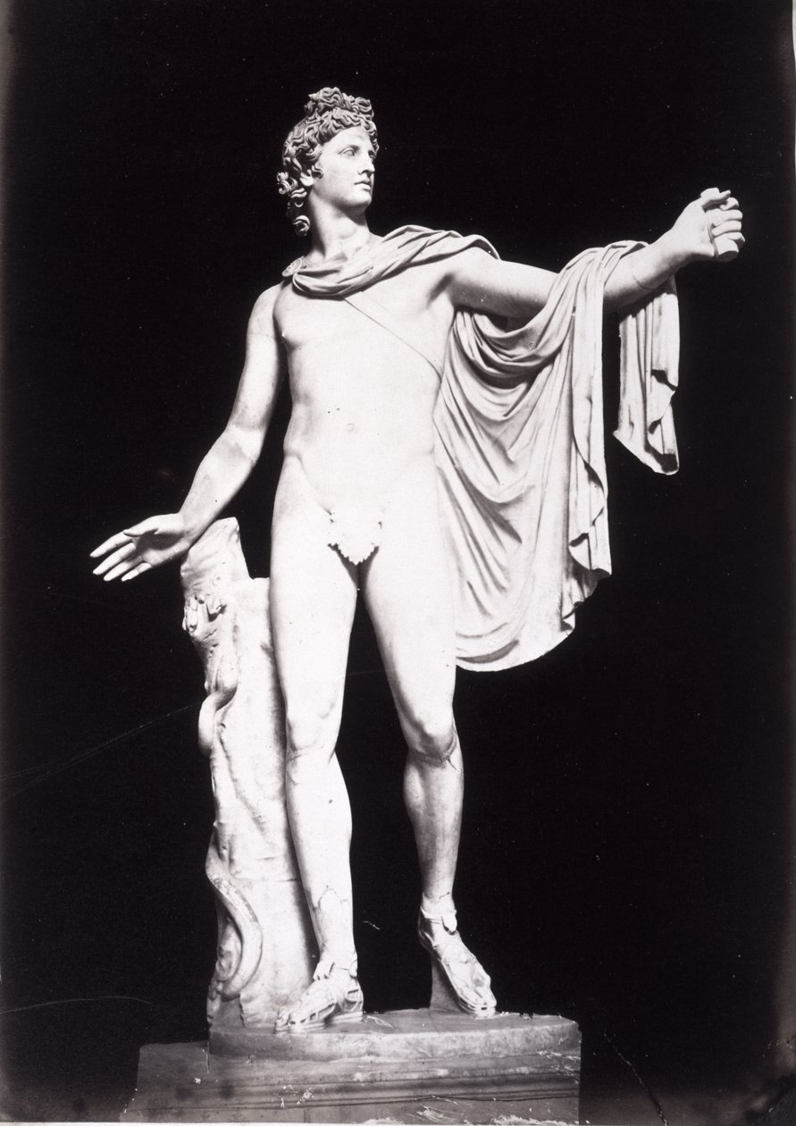 Apollo Belvedere，公元前 4 世纪希腊原件的复制品，在移除之前的修复（大理石）之前 作者 罗马罗马