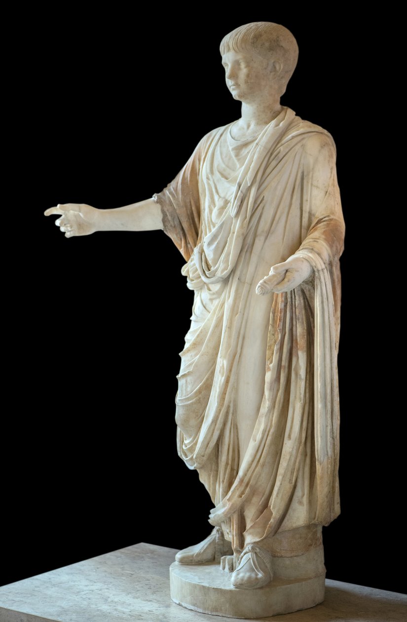 Art Rome Child 身着长袍，头戴泡泡（bulla），头部是尼禄的孩子 作者 罗马罗马