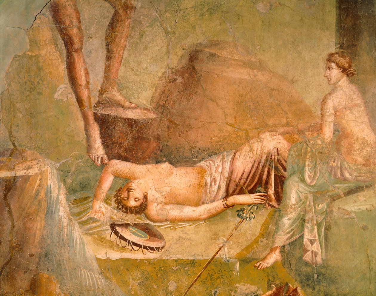 描绘麦娜德睡眠的壁画，出自西塔里斯特之家，庞贝，坎帕尼亚，罗马文明 作者 罗马罗马