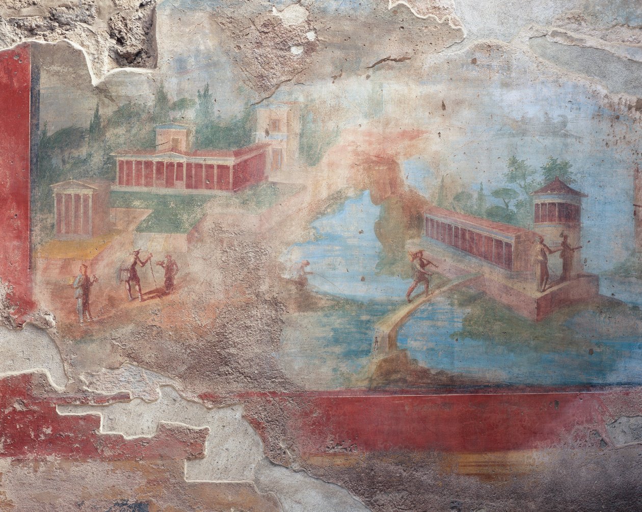 庞贝小喷泉之屋喷泉大厅壁画（联合国教科文组织世界遗产 作者 罗马罗马