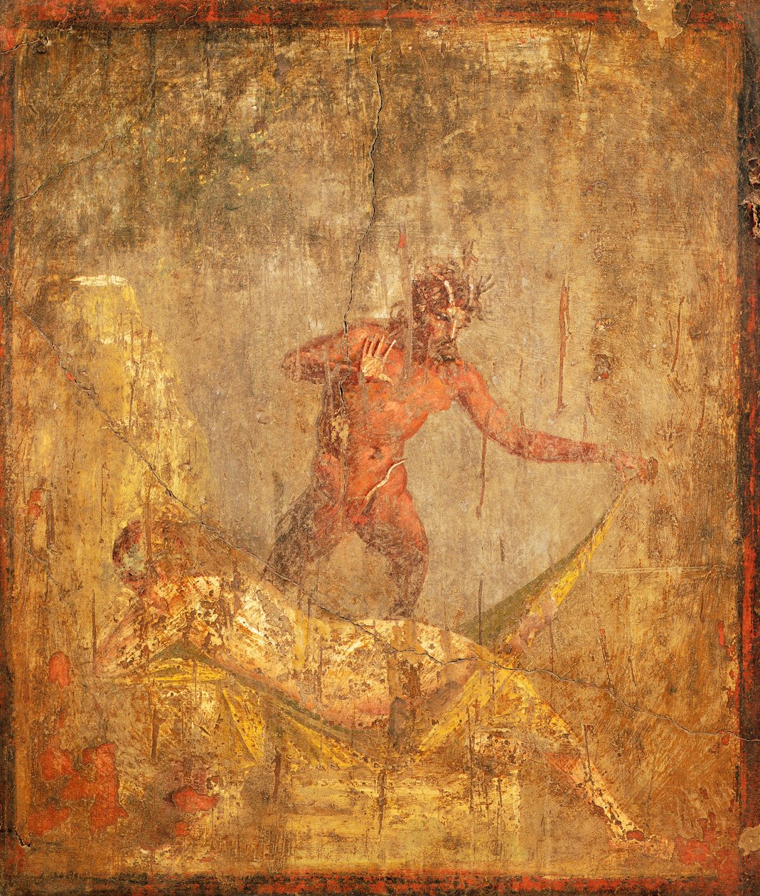 庞贝古城描绘仙女和潘的色情题材壁画（联合国教科文组织世界遗产名录 作者 罗马罗马