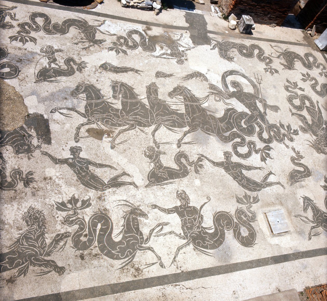 Ostia (Ostia) Ancient: mosaic of the Baths of Neptune. 作者 罗马罗马