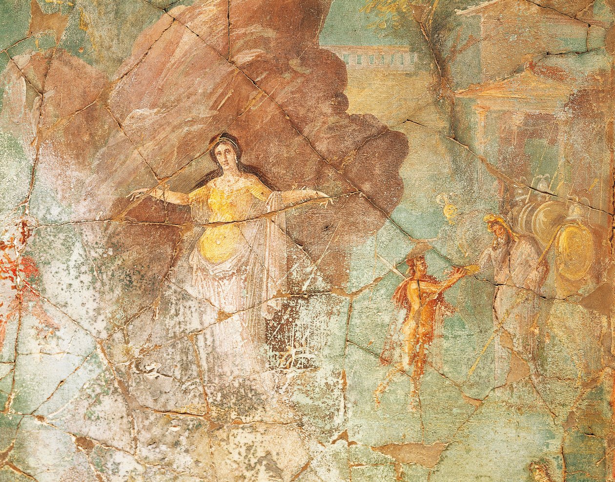 珀尔修斯和安德洛墨达》，庞贝城阿芒杜斯牧师之家壁画 作者 罗马罗马