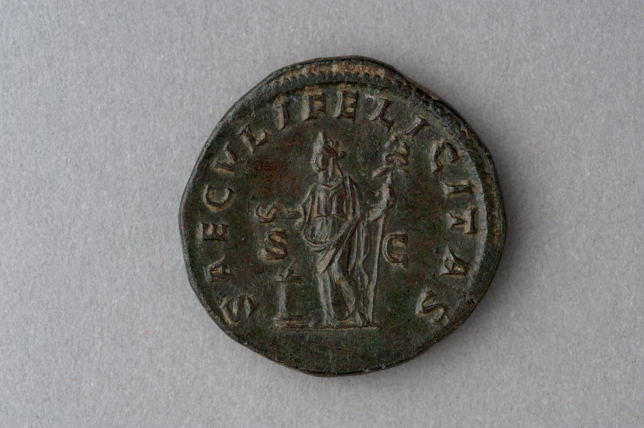 朱莉娅-多姆娜（Julia Domna）的estertius（青铜）。 作者 罗马罗马