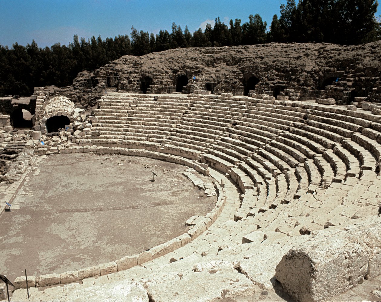 Scythopolis 罗马剧院的景色，公元前 2 世纪至公元 4 世纪 作者 罗马罗马