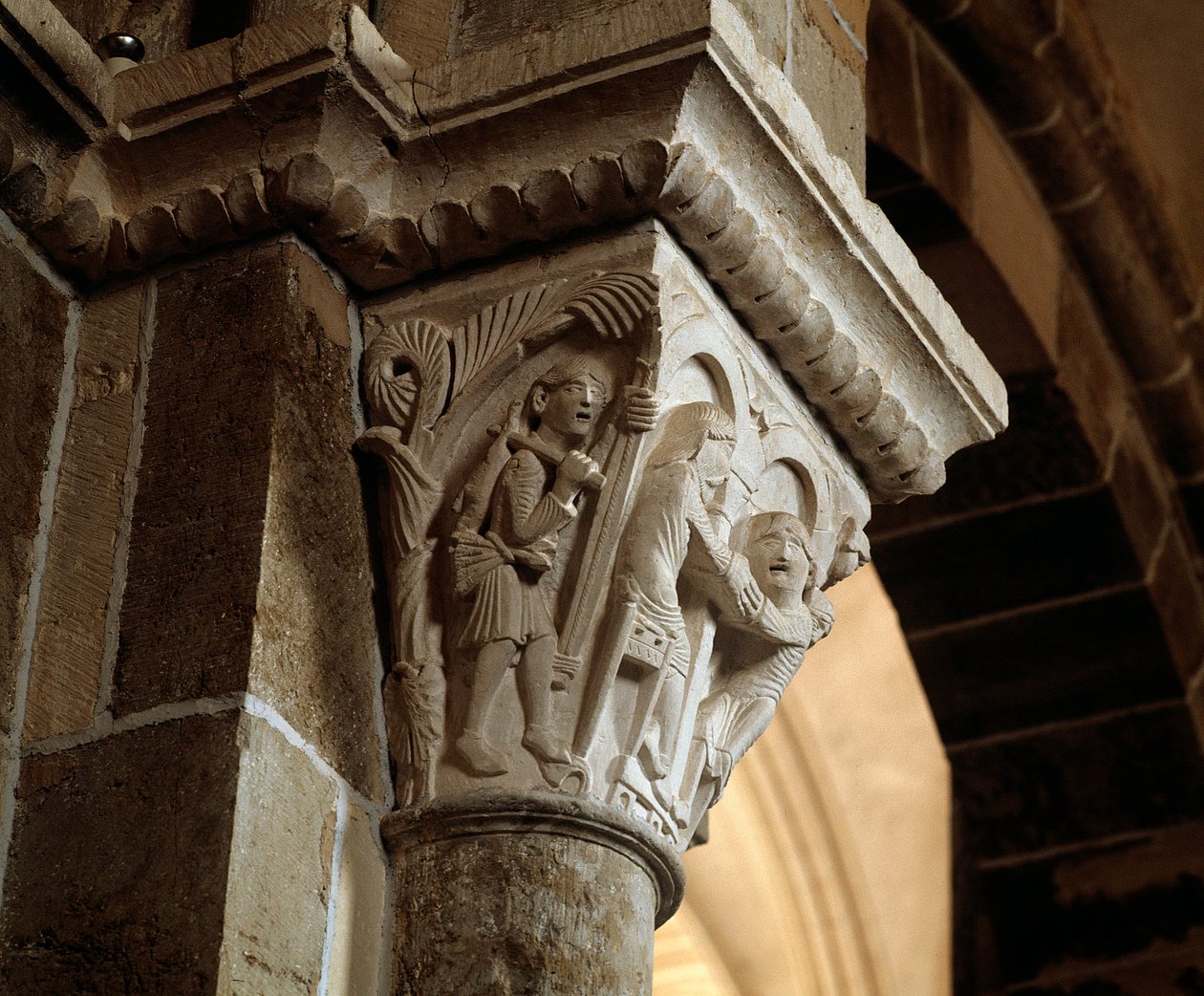 Esau returns from hunting (carved capital) 作者 罗马式