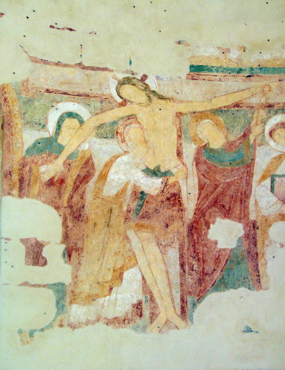 壁画，Saint-Jean du Liget 教堂，都兰 作者 罗马式