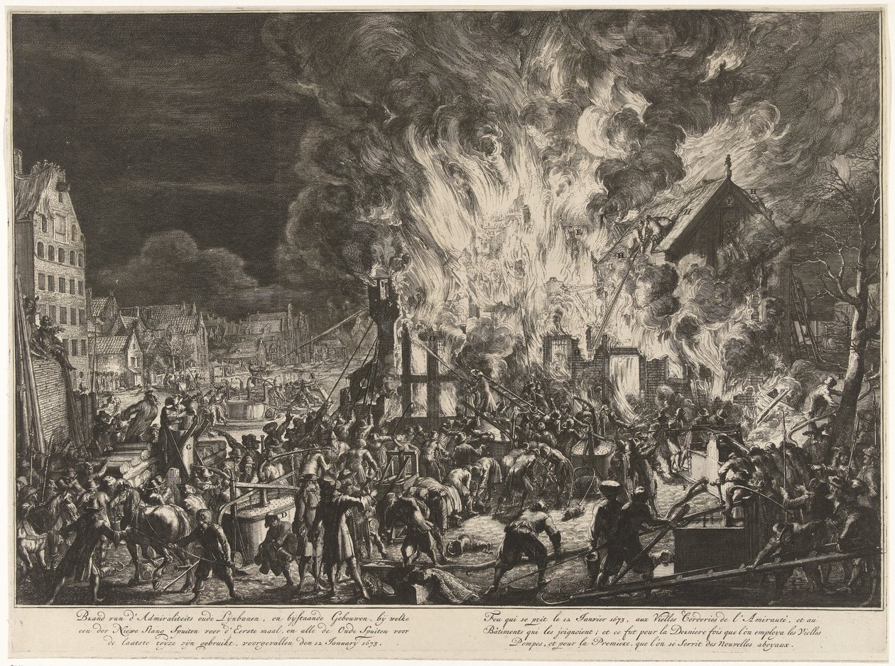 金钟铁路线火灾，1673 年
Fire of d