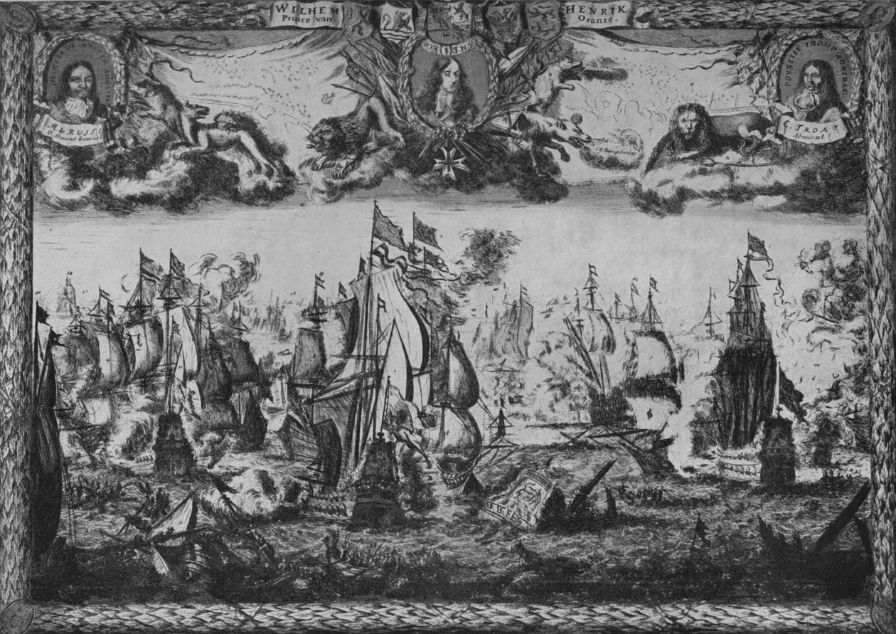 特塞尔战役，c1675 作者 罗曼·德·豪格