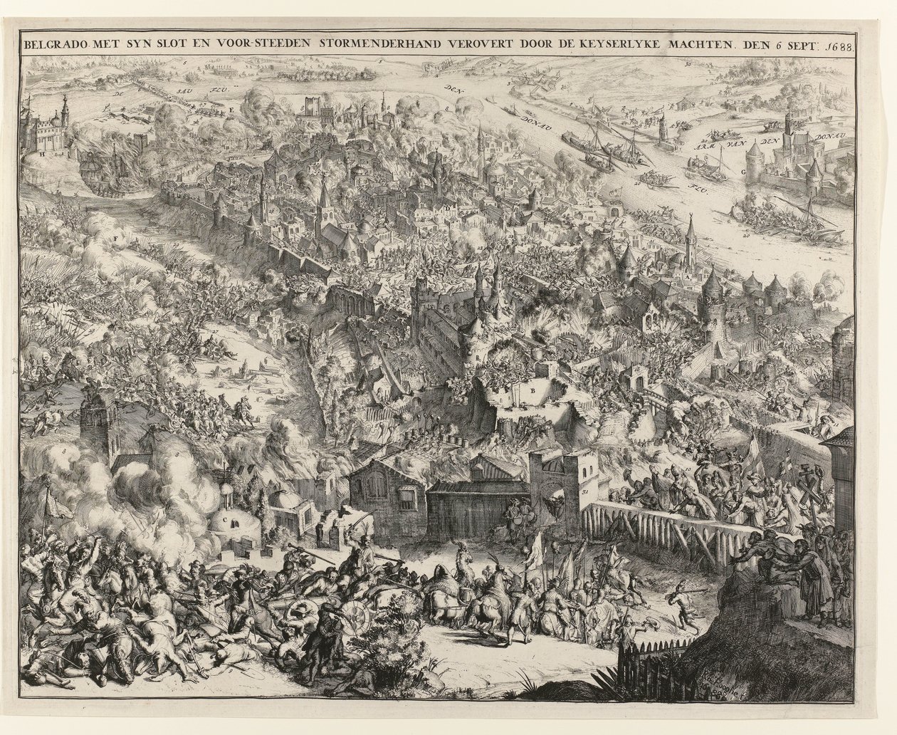 1688 年 9 月 6 日，巴伐利亚选帝侯马克西米利安-伊曼纽尔攻占贝尔格莱德 作者 罗曼·德·豪格