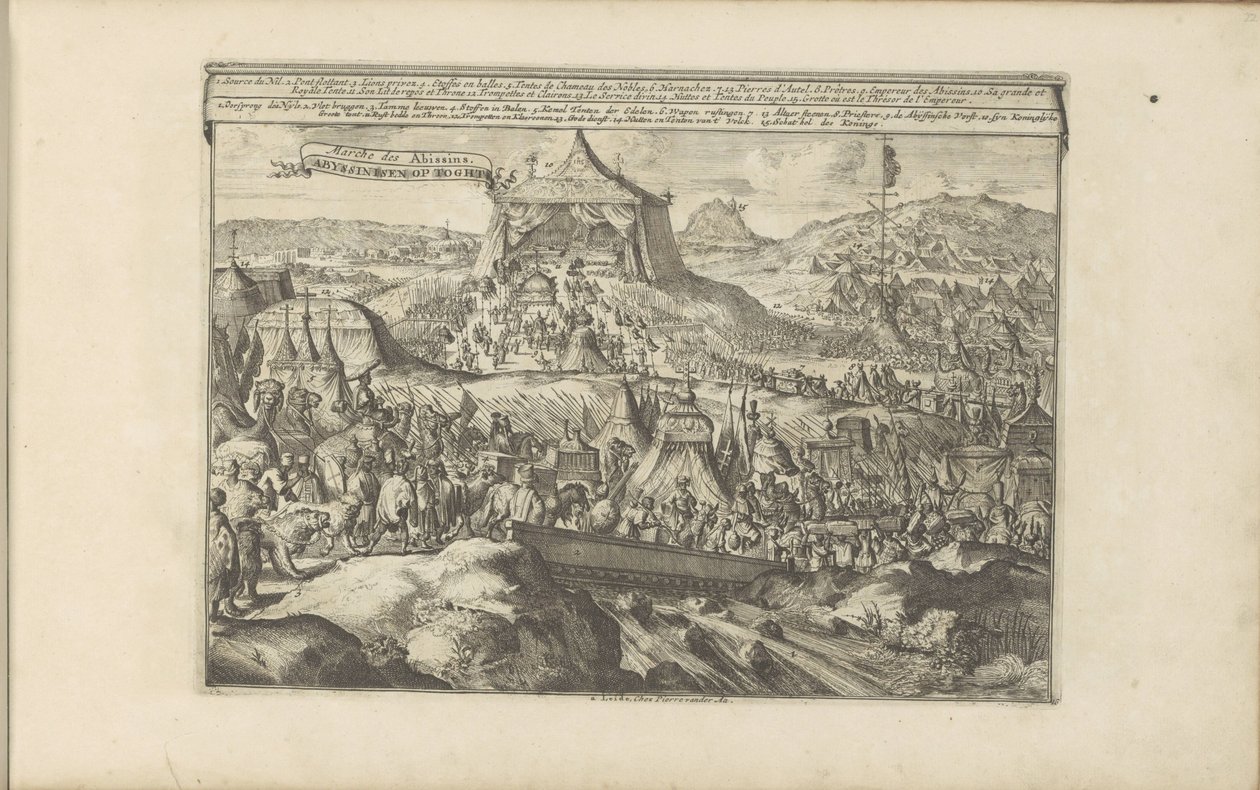 Abessijnen 展览
Abyssinisen op Toght / Marche des Abissins（物上标题）
Les Indes Orientales et Occidentales et autres lieux（系列标题） 作者 罗曼·德·豪格