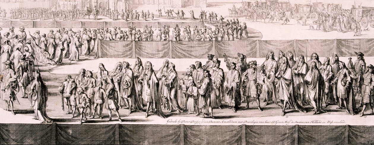 玛丽二世女王的葬礼，威斯敏斯特教堂，伦敦，1695年 作者 罗曼·德·豪格