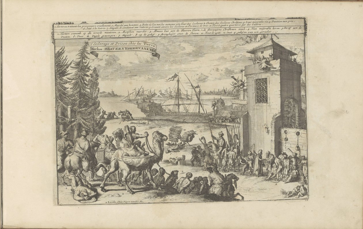 土耳其的奴隶制和监狱
Turkse slavernij en gevanknis / Slavery and Prison chès the Turks（标题见实物）
Les Indes Orientales et Occidentales et autres lieux（系列标题） 作者 罗曼·德·豪格