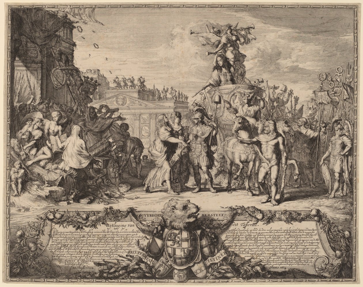 乌特勒支的收复》（Uytrecht Herstelt），1673年 作者 罗曼·德·豪格