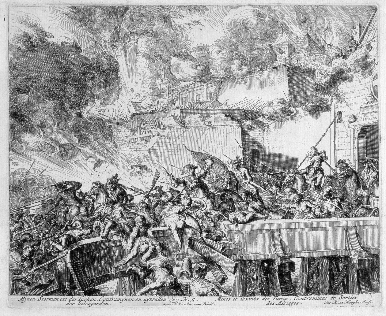 维也纳印刷周期，矿山爆炸和对抗，袭击土耳其人，1683年 作者 罗曼·德·豪格