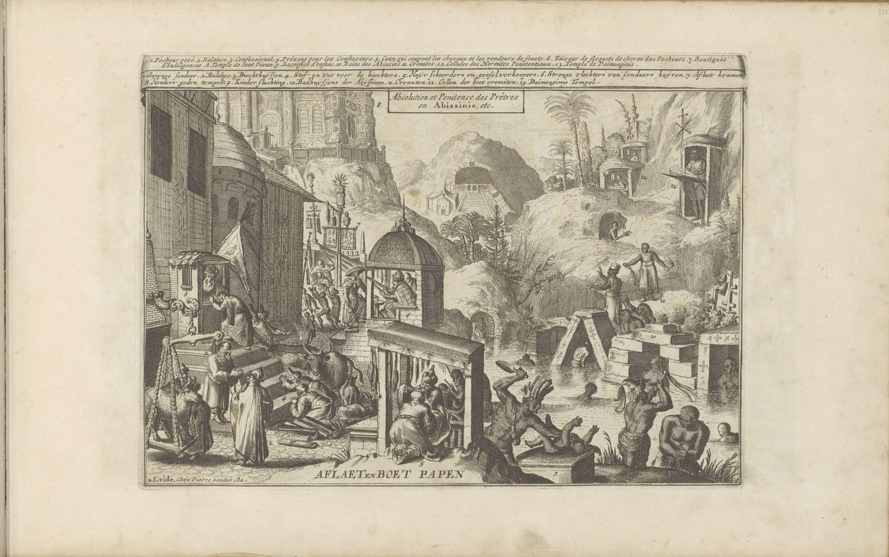 Zonde en boete
Aflaet en Boet Papen / Abissinia 等地牧师的赦免和忏悔（题名见实物）
Les Indes Orientales et Occidentales et autres lieux（系列名称） 作者 罗曼·德·豪格