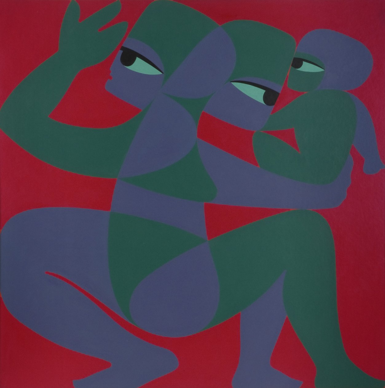 核心家庭，1975年（丙烯酸船上） 作者 罗恩·瓦当斯